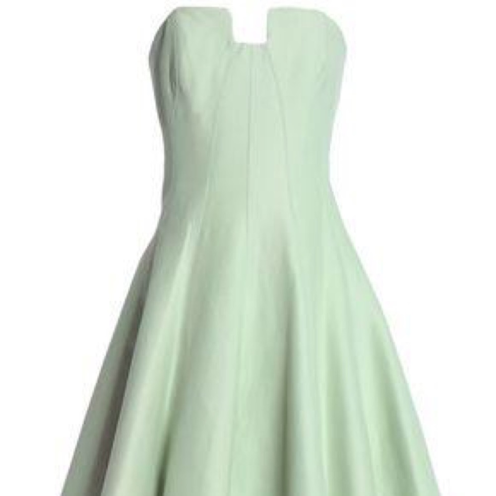 Halston Heritage Strapless Midi Dress